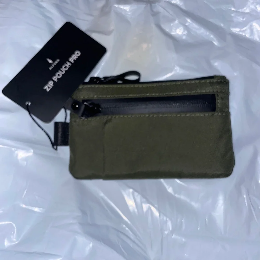Alpaka Zip Pouch Pro Dark Green EDC Minimalist Wallet Card Holder Pouch New